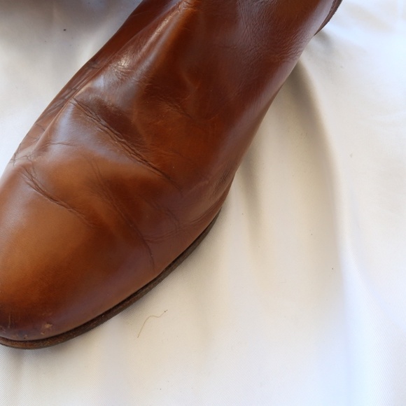Salvatore Ferragamo Vintage Brown Leather Riding Boots Zip Sz 6B - Picture 8 of 15